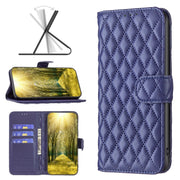 Custodia per telefono a conchiglia in pelle con portafoglio Diamond Lattice, For iPhone XS, For iPhone XS Max, For iPhone X / XS