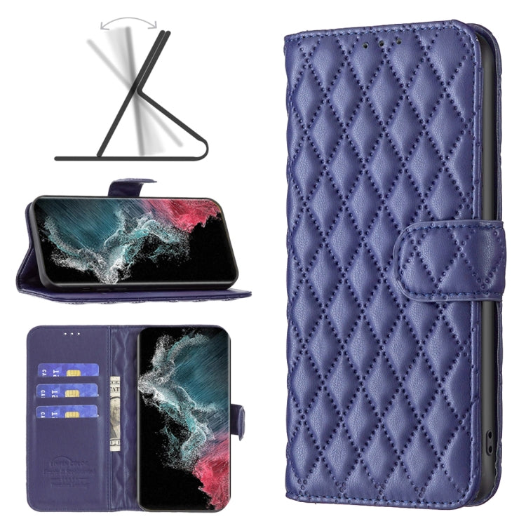 Custodia per telefono a conchiglia in pelle con portafoglio Diamond Lattice, For Samsung Galaxy S22 5G, For Samsung Galaxy S22 Ultra 5G, For Samsung Galaxy S22 Plus 5G, For Samsung Galaxy S21 5G