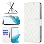 Custodia per telefono a conchiglia in pelle con portafoglio Diamond Lattice, For Samsung Galaxy S22 5G, For Samsung Galaxy S22 Ultra 5G, For Samsung Galaxy S22 Plus 5G, For Samsung Galaxy S21 5G