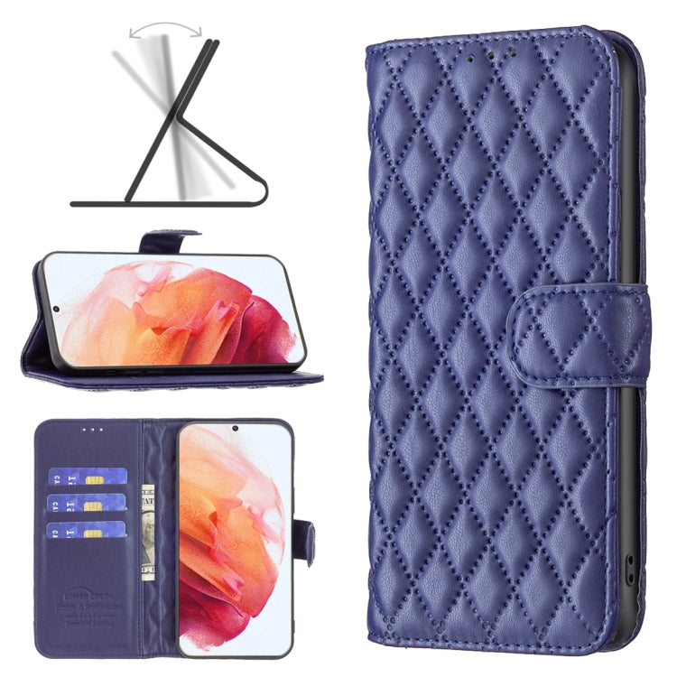 Custodia per telefono a conchiglia in pelle con portafoglio Diamond Lattice, For Samsung Galaxy S22 5G, For Samsung Galaxy S22 Ultra 5G, For Samsung Galaxy S22 Plus 5G, For Samsung Galaxy S21 5G