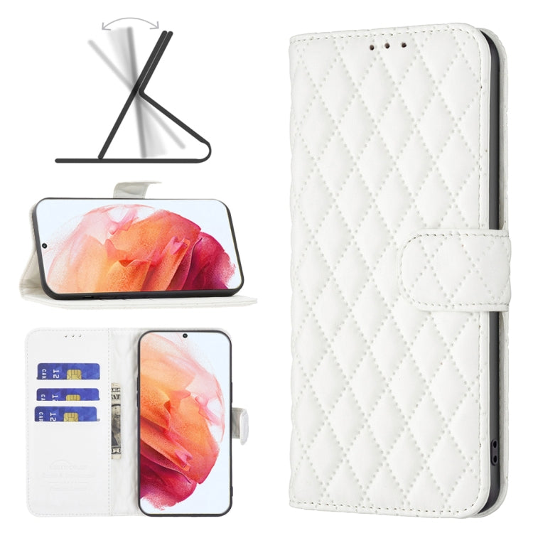 Custodia per telefono a conchiglia in pelle con portafoglio Diamond Lattice, For Samsung Galaxy S22 5G, For Samsung Galaxy S22 Ultra 5G, For Samsung Galaxy S22 Plus 5G, For Samsung Galaxy S21 5G
