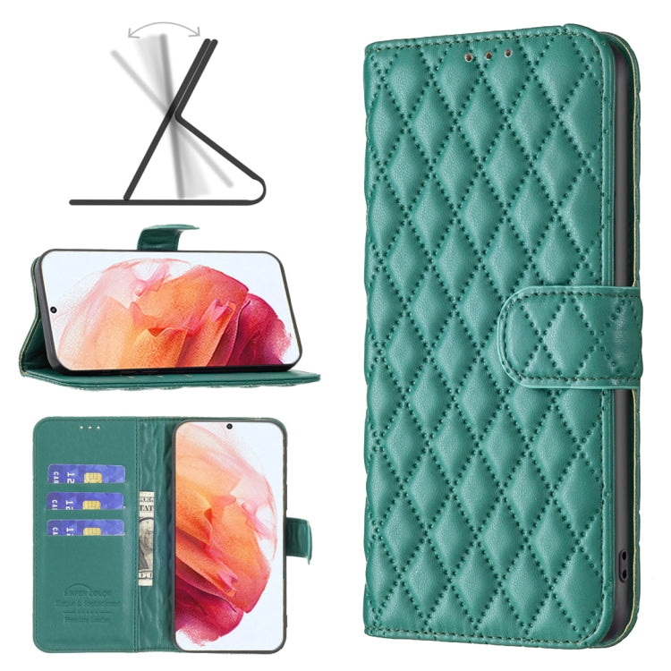 Custodia per telefono a conchiglia in pelle con portafoglio Diamond Lattice, For Samsung Galaxy S22 5G, For Samsung Galaxy S22 Ultra 5G, For Samsung Galaxy S22 Plus 5G, For Samsung Galaxy S21 5G