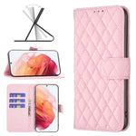 Custodia per telefono a conchiglia in pelle con portafoglio Diamond Lattice, For Samsung Galaxy S22 5G, For Samsung Galaxy S22 Ultra 5G, For Samsung Galaxy S22 Plus 5G, For Samsung Galaxy S21 5G