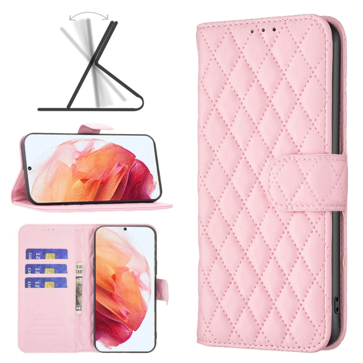 Custodia per telefono a conchiglia in pelle con portafoglio Diamond Lattice, For Samsung Galaxy S22 5G, For Samsung Galaxy S22 Ultra 5G, For Samsung Galaxy S22 Plus 5G, For Samsung Galaxy S21 5G