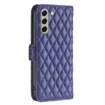 Custodia per telefono a conchiglia in pelle con portafoglio Diamond Lattice, For Samsung Galaxy S21 FE / S21 Lite, For Samsung Galaxy S21 Ultra 5G, For Samsung Galaxy S21 Plus 5G, For Samsung Galaxy S20 5G