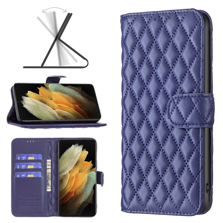 Custodia per telefono a conchiglia in pelle con portafoglio Diamond Lattice, For Samsung Galaxy S21 FE / S21 Lite, For Samsung Galaxy S21 Ultra 5G, For Samsung Galaxy S21 Plus 5G, For Samsung Galaxy S20 5G