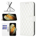 Custodia per telefono a conchiglia in pelle con portafoglio Diamond Lattice, For Samsung Galaxy S21 FE / S21 Lite, For Samsung Galaxy S21 Ultra 5G, For Samsung Galaxy S21 Plus 5G, For Samsung Galaxy S20 5G