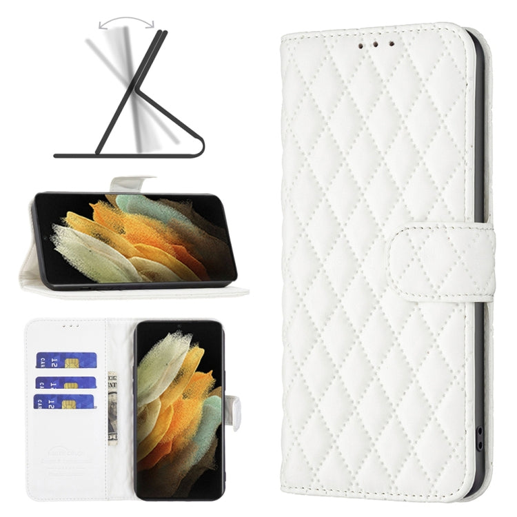 Custodia per telefono a conchiglia in pelle con portafoglio Diamond Lattice, For Samsung Galaxy S21 FE / S21 Lite, For Samsung Galaxy S21 Ultra 5G, For Samsung Galaxy S21 Plus 5G, For Samsung Galaxy S20 5G
