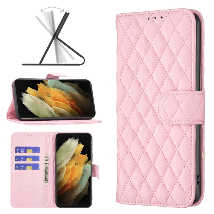 Custodia per telefono a conchiglia in pelle con portafoglio Diamond Lattice, For Samsung Galaxy S21 FE / S21 Lite, For Samsung Galaxy S21 Ultra 5G, For Samsung Galaxy S21 Plus 5G, For Samsung Galaxy S20 5G