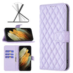 Custodia per telefono a conchiglia in pelle con portafoglio Diamond Lattice, For Samsung Galaxy S21 FE / S21 Lite, For Samsung Galaxy S21 Ultra 5G, For Samsung Galaxy S21 Plus 5G, For Samsung Galaxy S20 5G