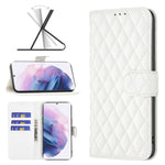 Custodia per telefono a conchiglia in pelle con portafoglio Diamond Lattice, For Samsung Galaxy S21 FE / S21 Lite, For Samsung Galaxy S21 Ultra 5G, For Samsung Galaxy S21 Plus 5G, For Samsung Galaxy S20 5G
