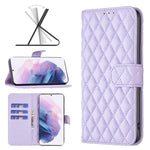 Custodia per telefono a conchiglia in pelle con portafoglio Diamond Lattice, For Samsung Galaxy S21 FE / S21 Lite, For Samsung Galaxy S21 Ultra 5G, For Samsung Galaxy S21 Plus 5G, For Samsung Galaxy S20 5G