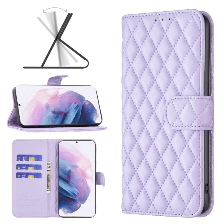 Custodia per telefono a conchiglia in pelle con portafoglio Diamond Lattice, For Samsung Galaxy S21 FE / S21 Lite, For Samsung Galaxy S21 Ultra 5G, For Samsung Galaxy S21 Plus 5G, For Samsung Galaxy S20 5G