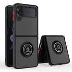 Q Shadow I Ring Kickstand Custodia per telefono ibrida per PC e TPU, For Samsung Galaxy Z Flip4