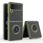 Q Shadow I Ring Kickstand Custodia per telefono ibrida per PC e TPU, For Samsung Galaxy Z Flip4