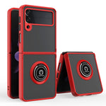 Q Shadow I Ring Kickstand Custodia per telefono ibrida per PC e TPU, For Samsung Galaxy Z Flip4