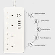 SM-SO301-K 4 fori + 4 prese multiple multiuso USB, presa UK, ZigBee 13A, WIFI  13A