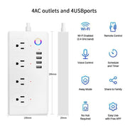 SM-SO301-U 2500 W 4 fori + 4 prese multiple USB, presa USA, ZigBee 10A, WiFi 10A