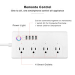 Multipresa WiFi ZigBee 10A 4 Prese + 4 USB 2.1A 2500W