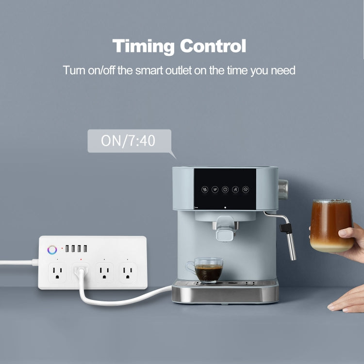 Multipresa WiFi ZigBee 10A 4 Prese + 4 USB 2.1A 2500W