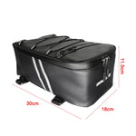 Borsa da trasporto posteriore per portapacchi posteriore in pelle PU impermeabile per moto, capacità: 8 litri con copertura antipioggia, 8L