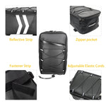 Borsa da trasporto posteriore per portapacchi posteriore in pelle PU impermeabile per moto, capacità: 8 litri con copertura antipioggia, 8L