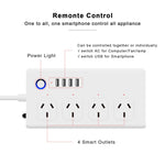 Multipresa 4 fori + 4 prese USB 2000W ZigBee WiFi 10A