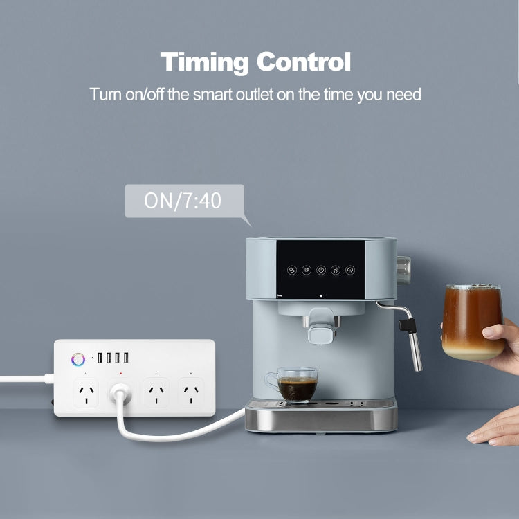 Multipresa 4 fori + 4 prese USB 2000W ZigBee WiFi 10A