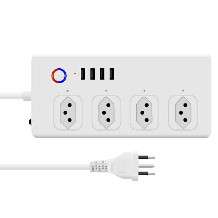 Multipresa 4 fori + 4 prese USB ZigBee WiFi spina brasiliana