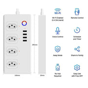 SM-SO301-B 4 fori + 4 prese multiple multiuso USB, spina brasiliana, ZigBee 10A, WiFi 10A