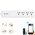 Multipresa smart 4 fori 2 USB ZigBee e WiFi 16A