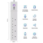 Multipresa smart 4 fori 2 prese USB ZigBee WiFi 10A-16A