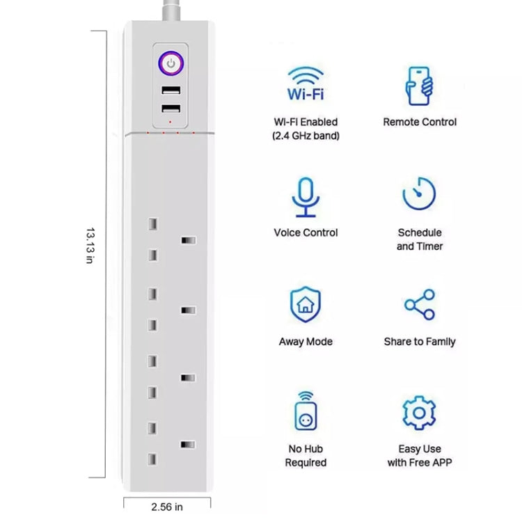 Multipresa smart 4 fori 2 prese USB ZigBee WiFi 10A-16A