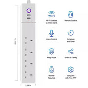 SM-SO306-K 4 fori + 2 prese multiple multiuso USB, presa UK, ZigBee 10A, ZigBee 16A, WiFi 10A, WiFi 16A