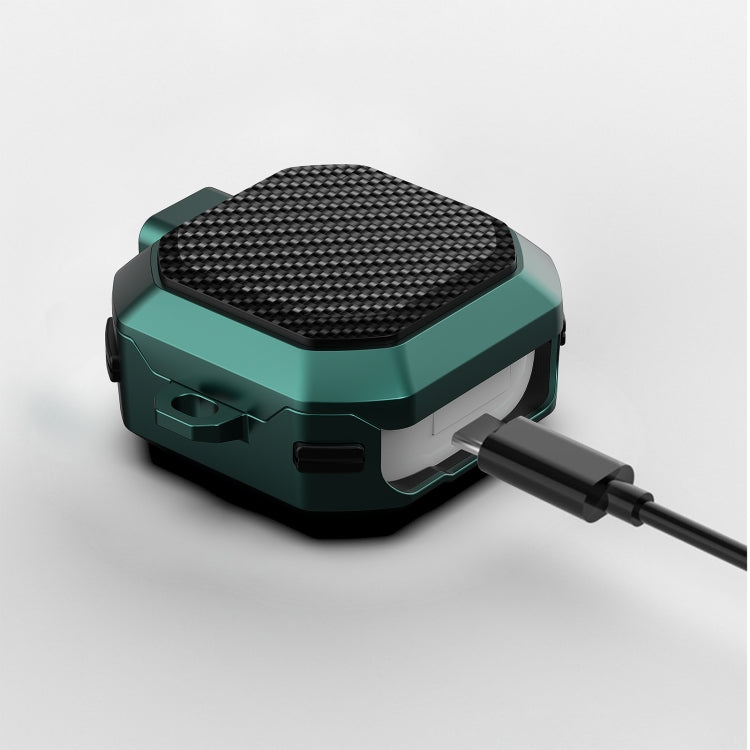 Custodia per auricolari anticaduta in fibra di carbonio con interruttore, For Samsung Galaxy Buds Live/Buds Pro/Buds 2/2 Pro