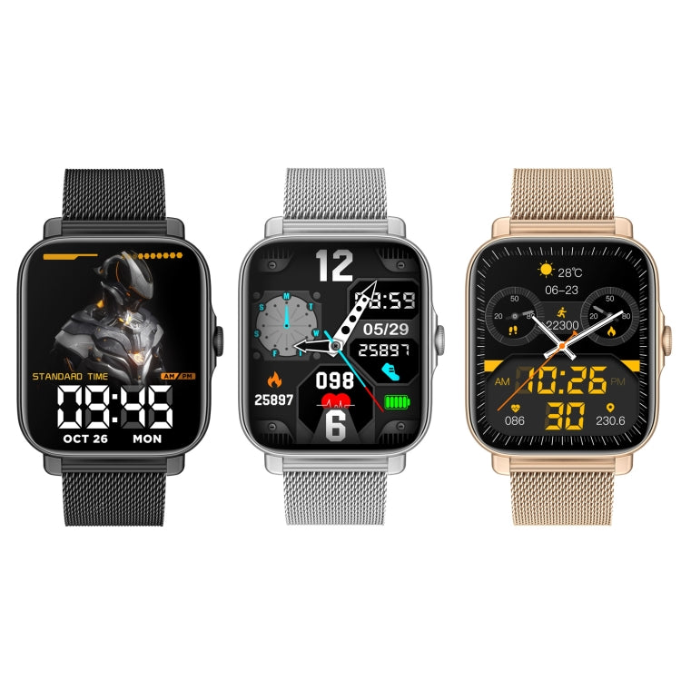 GT30 Smart Watch con schermo TFT da 1,69 pollici, Bnad in acciaio IP67 Supporto impermeabile Chiamata Bluetooth / Modalità sportive multiple, Steel Bnad