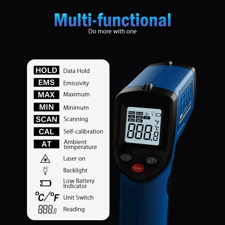 BENETECH GM321 Non-contact Digital Infrared Thermometer, Battery Not Included, GM321