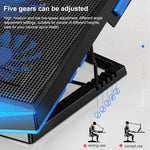Supporto di raffreddamento per laptop pieghevole a 5 ventole 2 USB