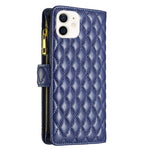 Custodia portafoglio in pelle con cerniera per iPhone 12 mini