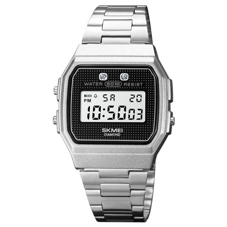 SKMEI 1952 Orologio elettronico impermeabile con cassa in ABS a specchio in resina