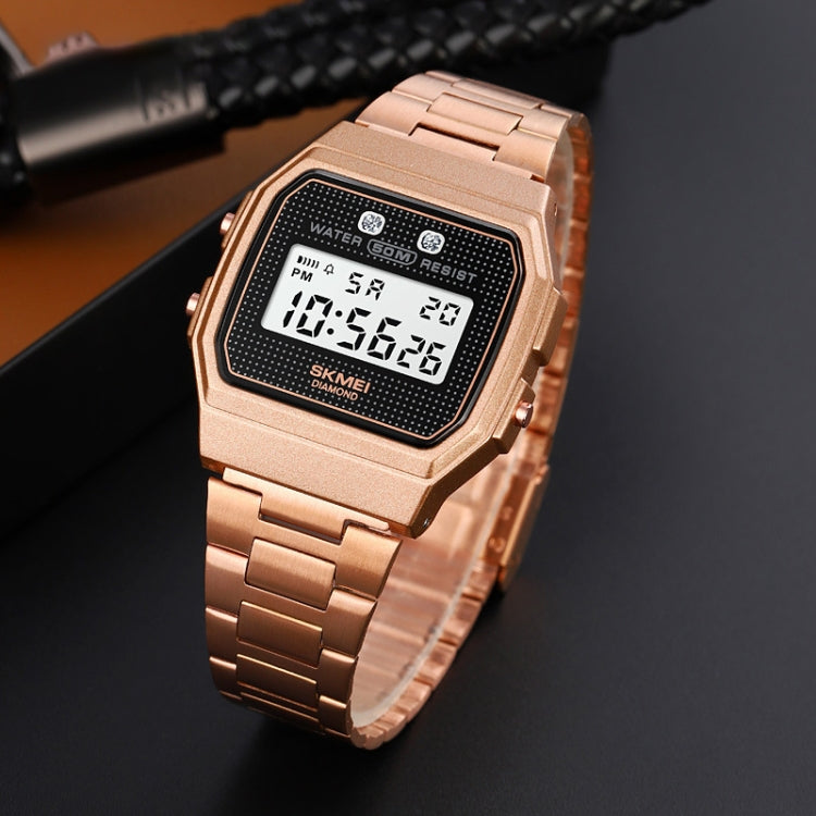 SKMEI 1952 Orologio elettronico impermeabile con cassa in ABS a specchio in resina