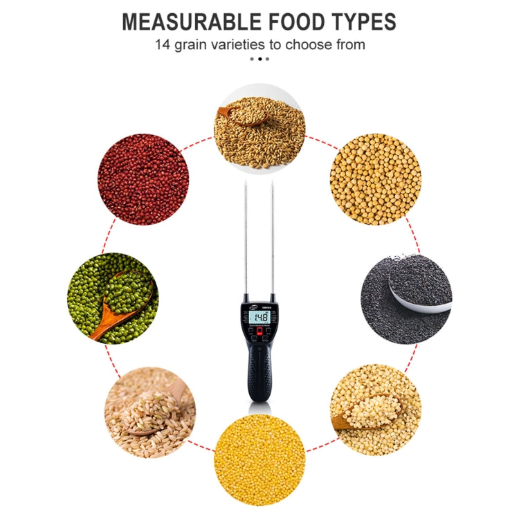 Misuratore di umidità per cereali BENETECH GM650, batteria non inclusa, 23cm