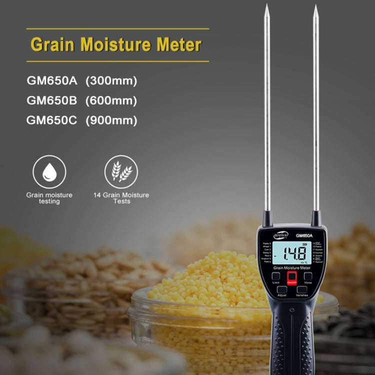 BENETECH GM650 Grain Moisture Meter, Battery Not Included, 23cm