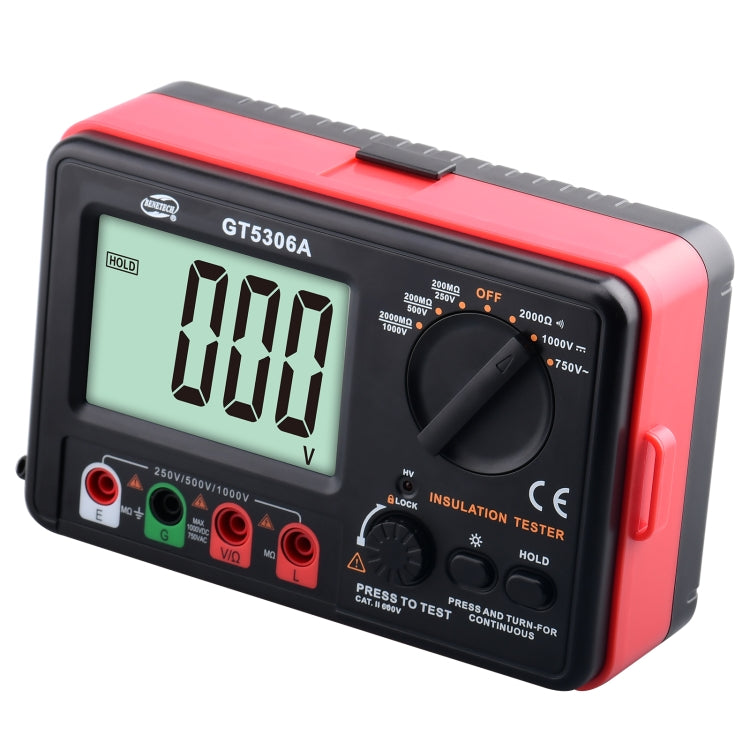 BENETECH GT5306A Insulation Resistance Tester, Battery Not Included