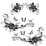 2 PCS/Set D-72 Farfalla Amore Fiore Modello Auto Modificato Adesivo Decorativo, D-72