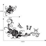 2 PCS/Set D-72 Farfalla Amore Fiore Modello Auto Modificato Adesivo Decorativo, D-72