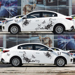 2 PCS/Set D-72 Farfalla Amore Fiore Modello Auto Modificato Adesivo Decorativo, D-72
