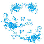 2 PCS/Set D-72 Farfalla Amore Fiore Modello Auto Modificato Adesivo Decorativo, D-72