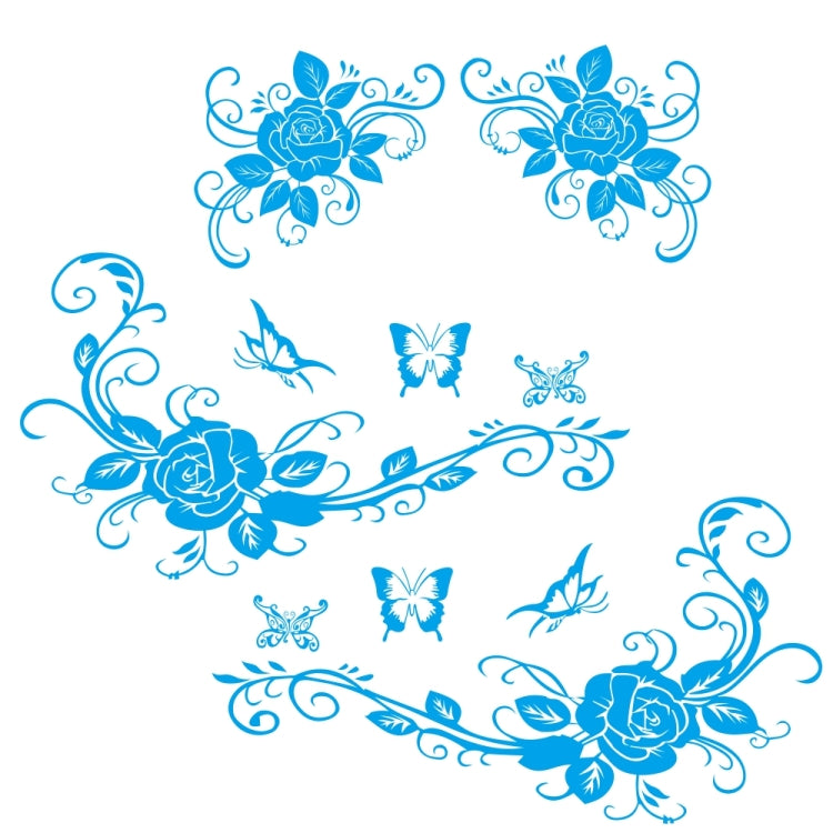 2 PCS/Set D-72 Farfalla Amore Fiore Modello Auto Modificato Adesivo Decorativo, D-72