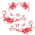 2 PCS/Set D-72 Farfalla Amore Fiore Modello Auto Modificato Adesivo Decorativo, D-72
